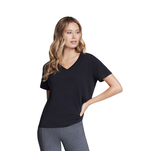 Skechers Women's Pima V-Neck T Shirt Front_Flat
