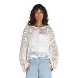 Vans Women's Mila Open Knit Sweatshirt Front_Flat