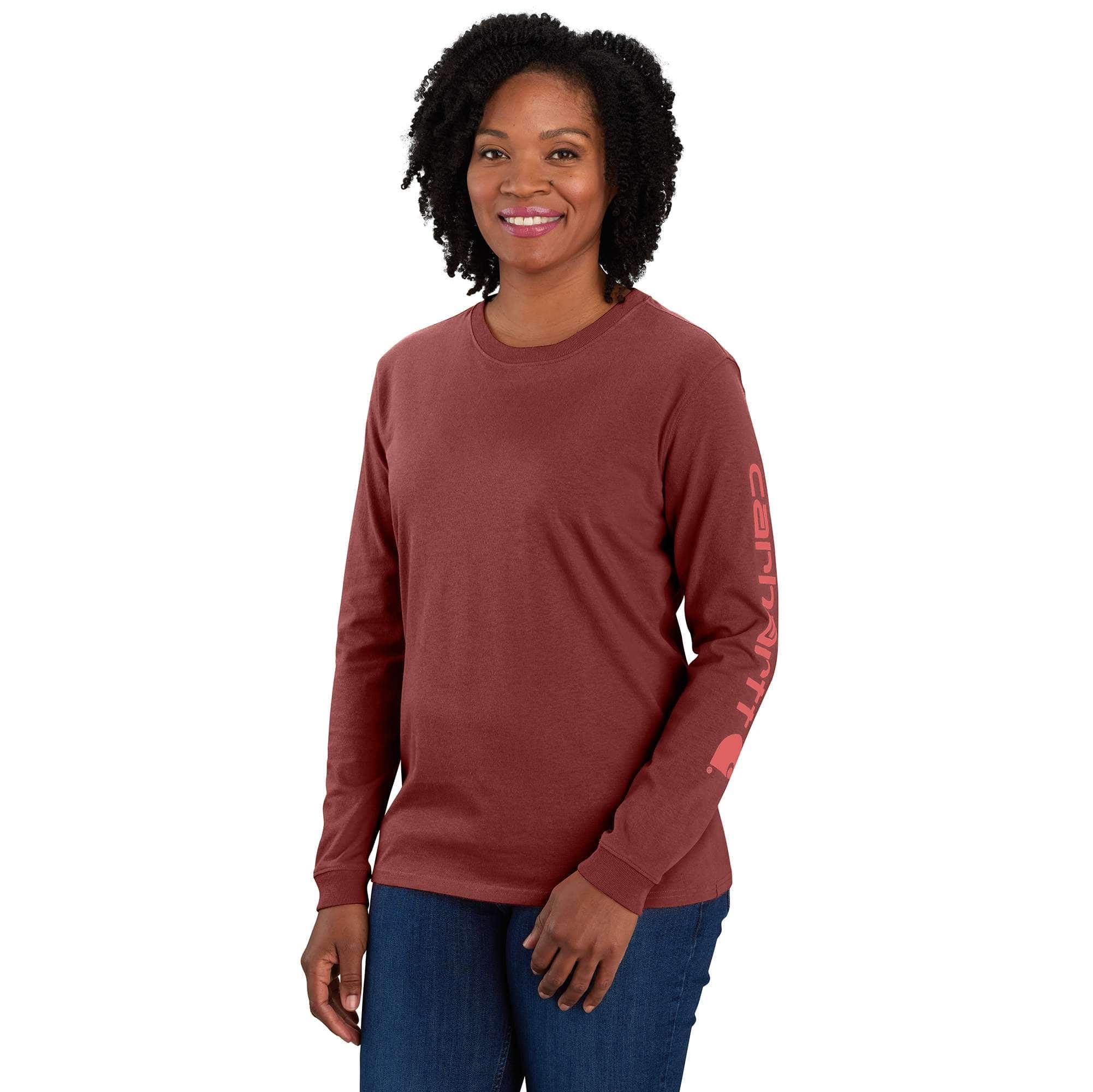 Carhartt Women's Loose Fit Logo Long Sleeve T Shirt