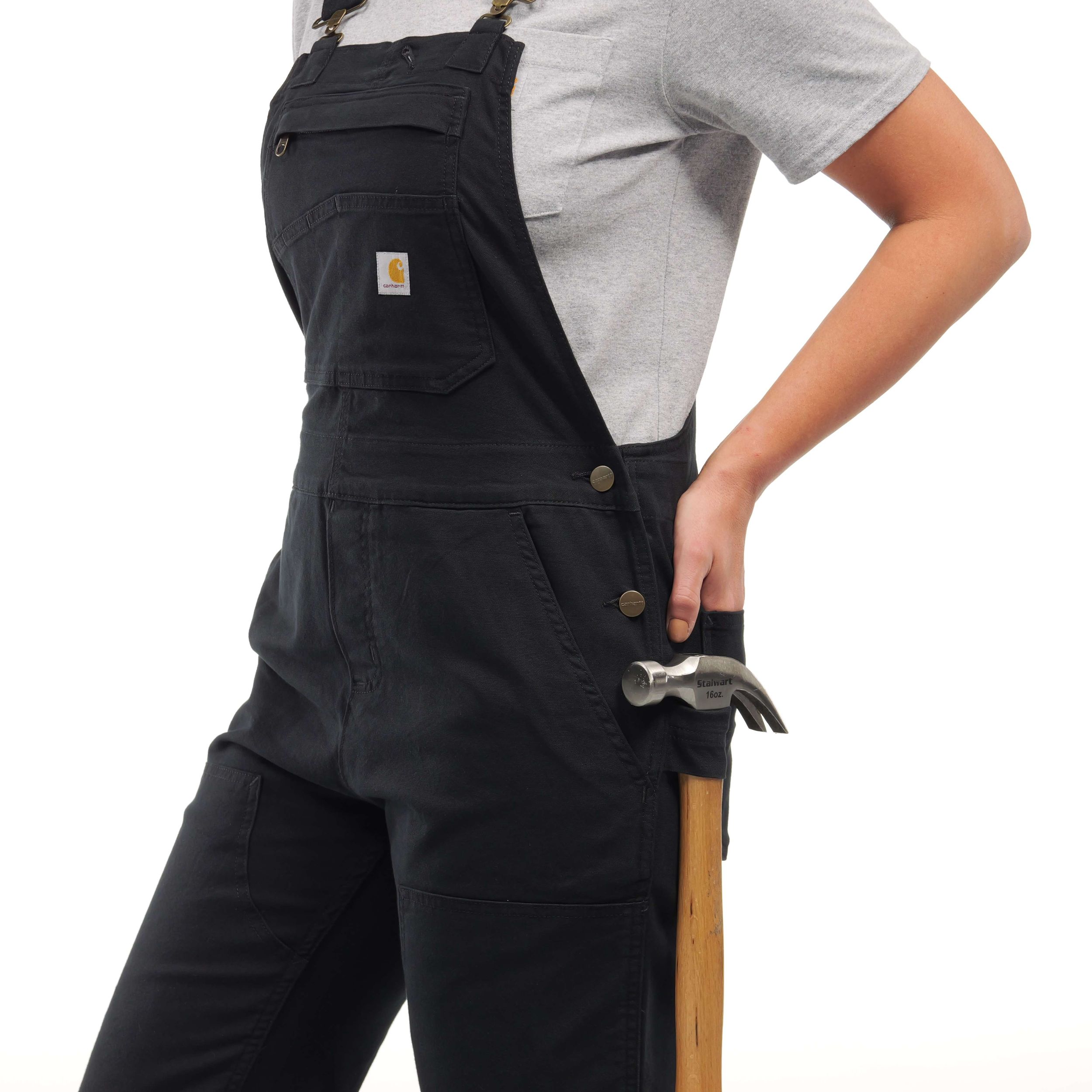 Carhartt Women's Rugged Flex Loose Fit Double Front Canvas Bib Overalls