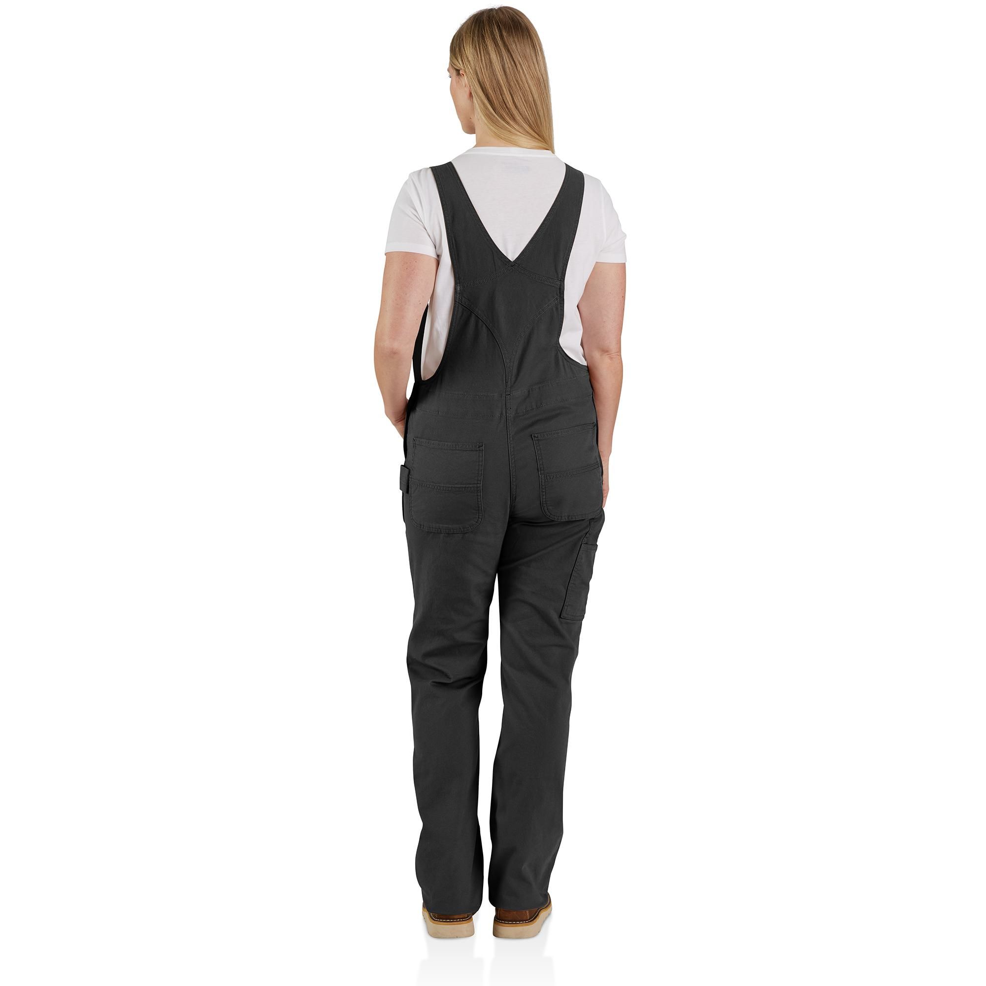 Carhartt Women's Rugged Flex Loose Fit Double Front Canvas Bib Overalls