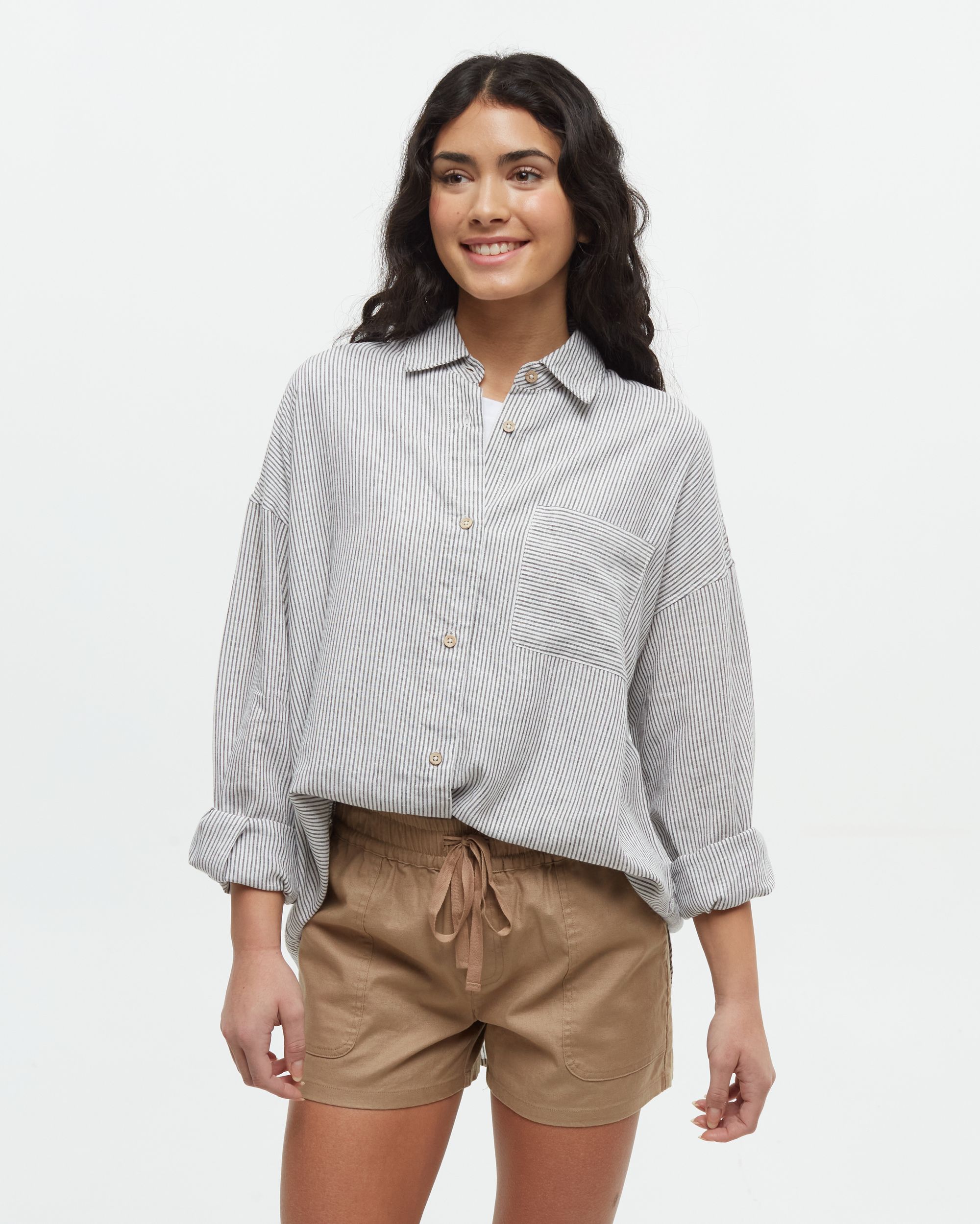 Tentree Women's West End Oversized Long Sleeve Shirt