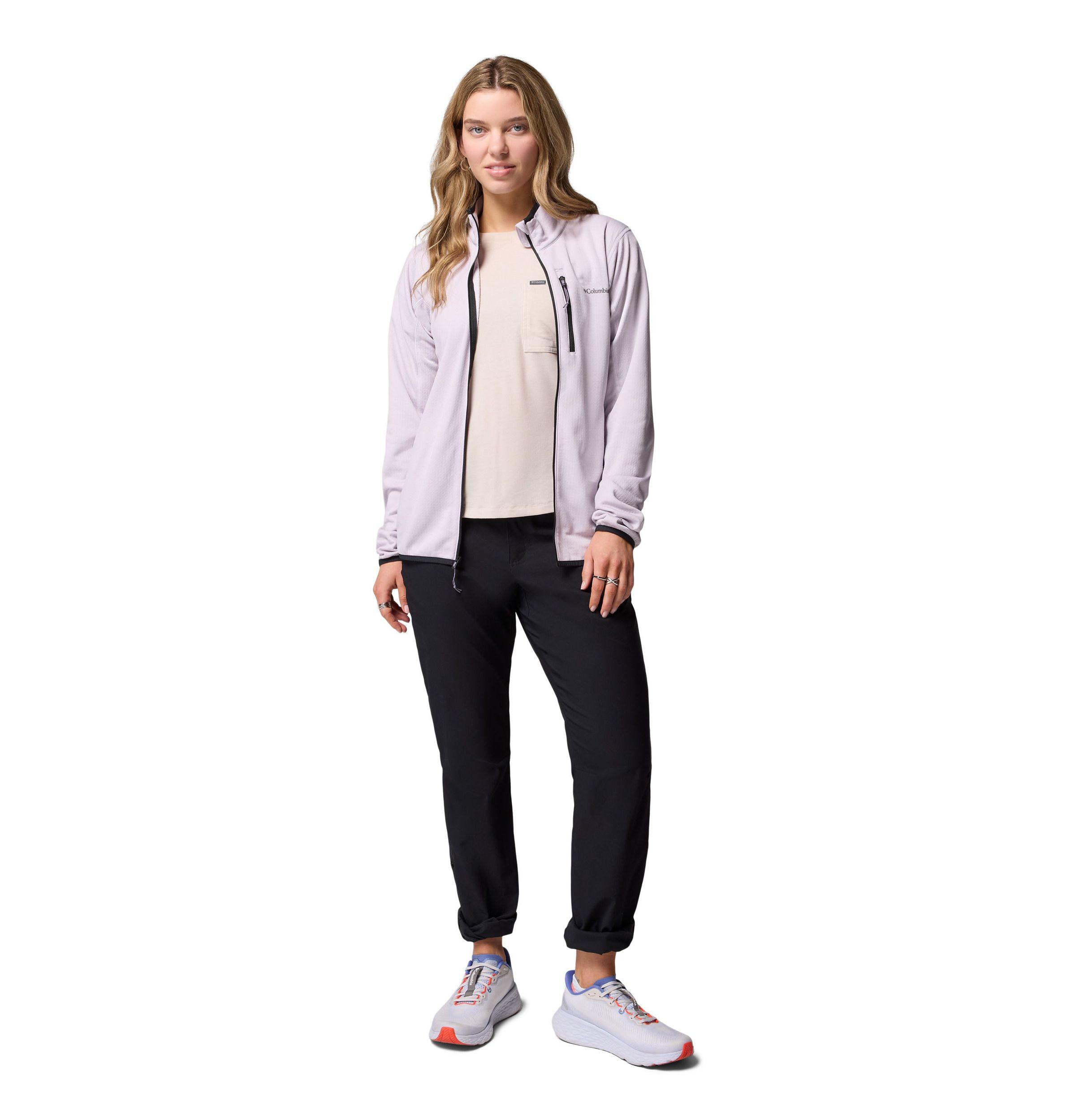 Columbia Women's Essential Hike Grid Full Zip Long Sleeve Top