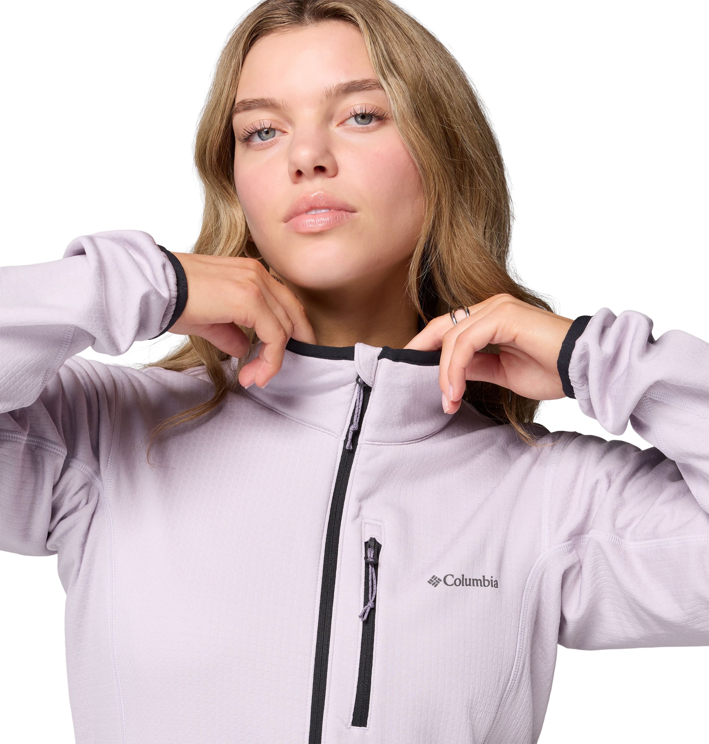 Columbia Women's Essential Hike Grid Full Zip Long Sleeve Top