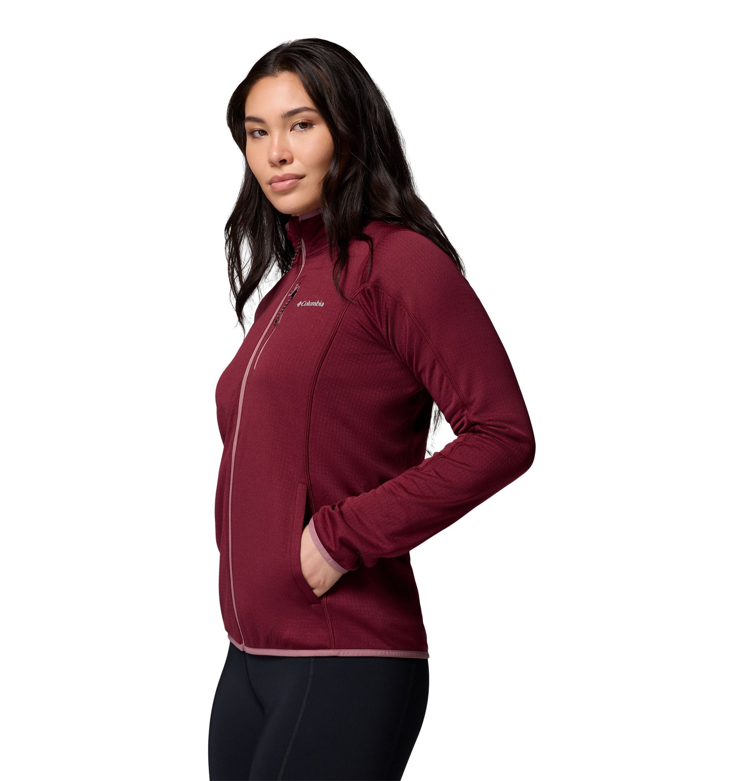 Columbia Women's Essential Hike Grid Full Zip Long Sleeve Top