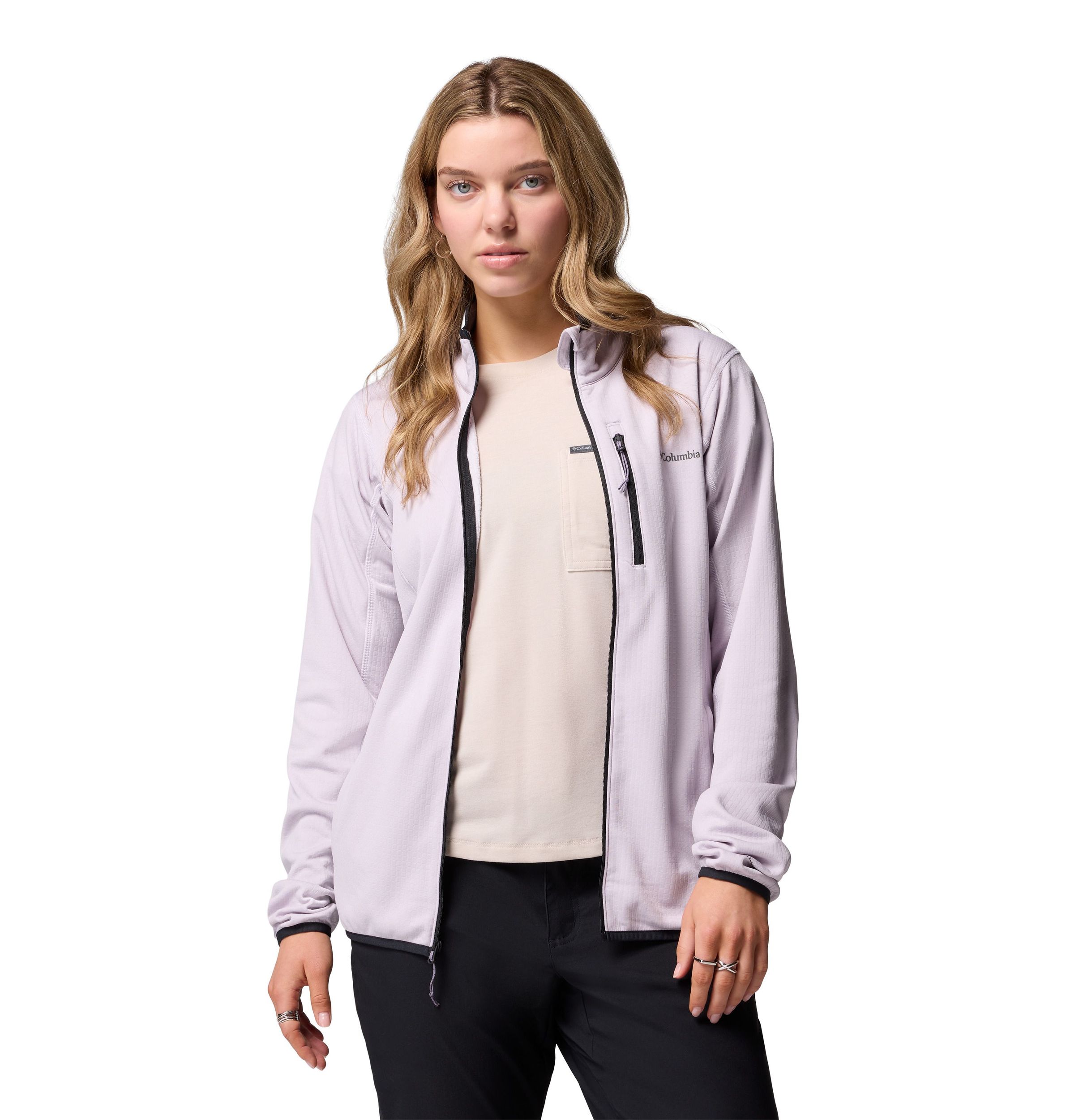 Columbia Women's Essential Hike Grid Full Zip Long Sleeve Top