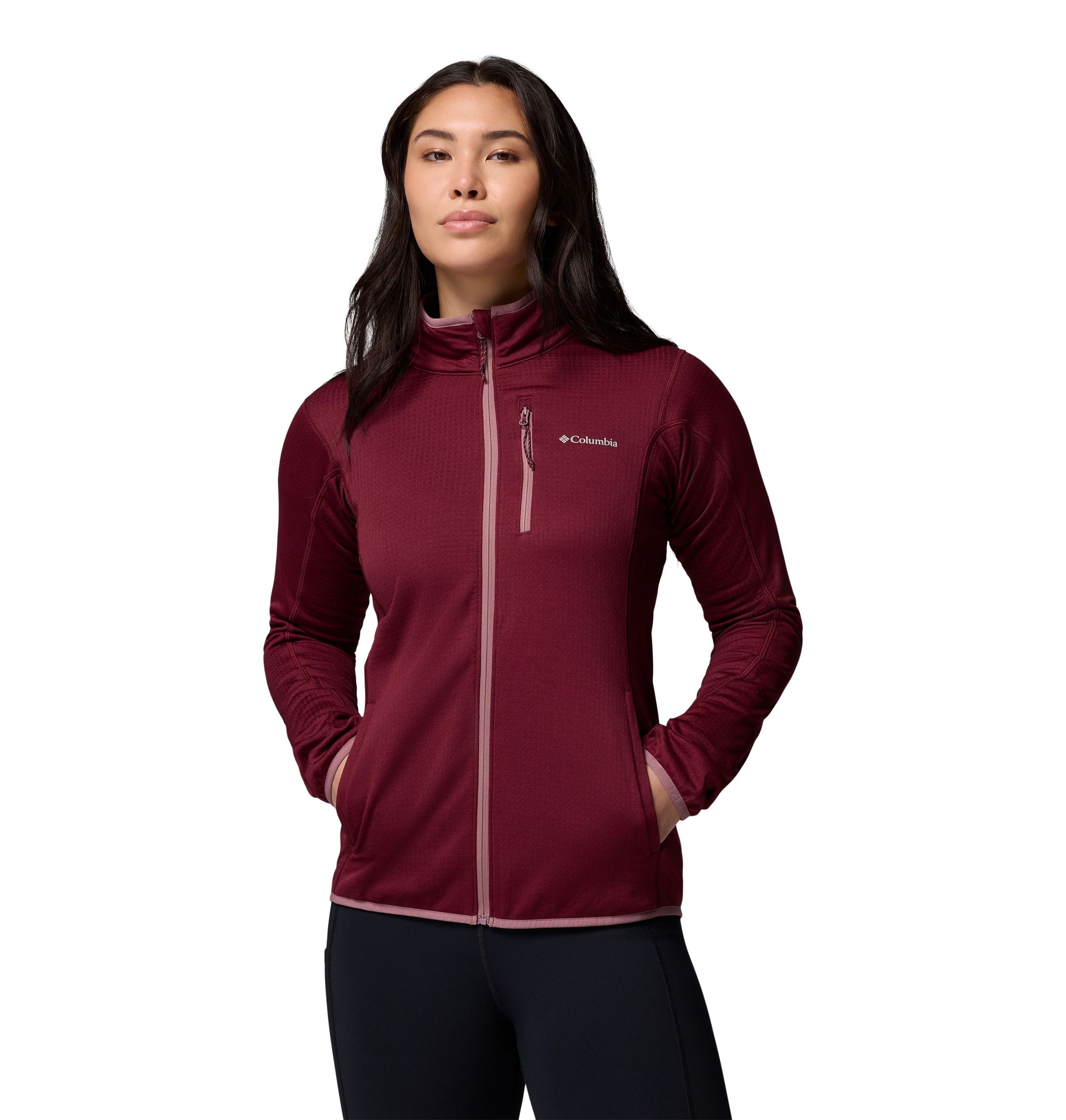 Columbia Women's Essential Hike Grid Full Zip Long Sleeve Top