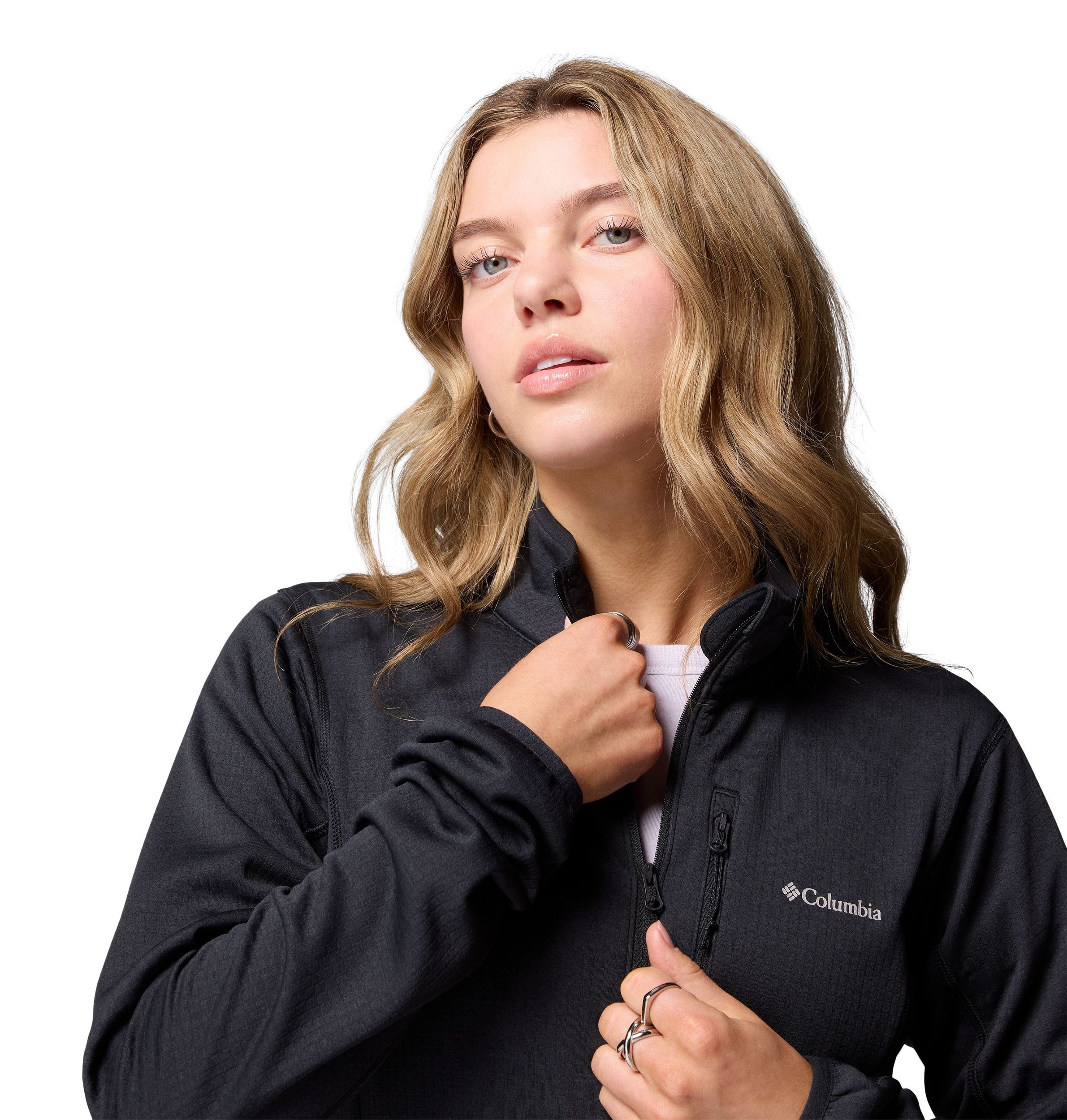 Columbia Women's Essential Hike Grid Full Zip Long Sleeve Top