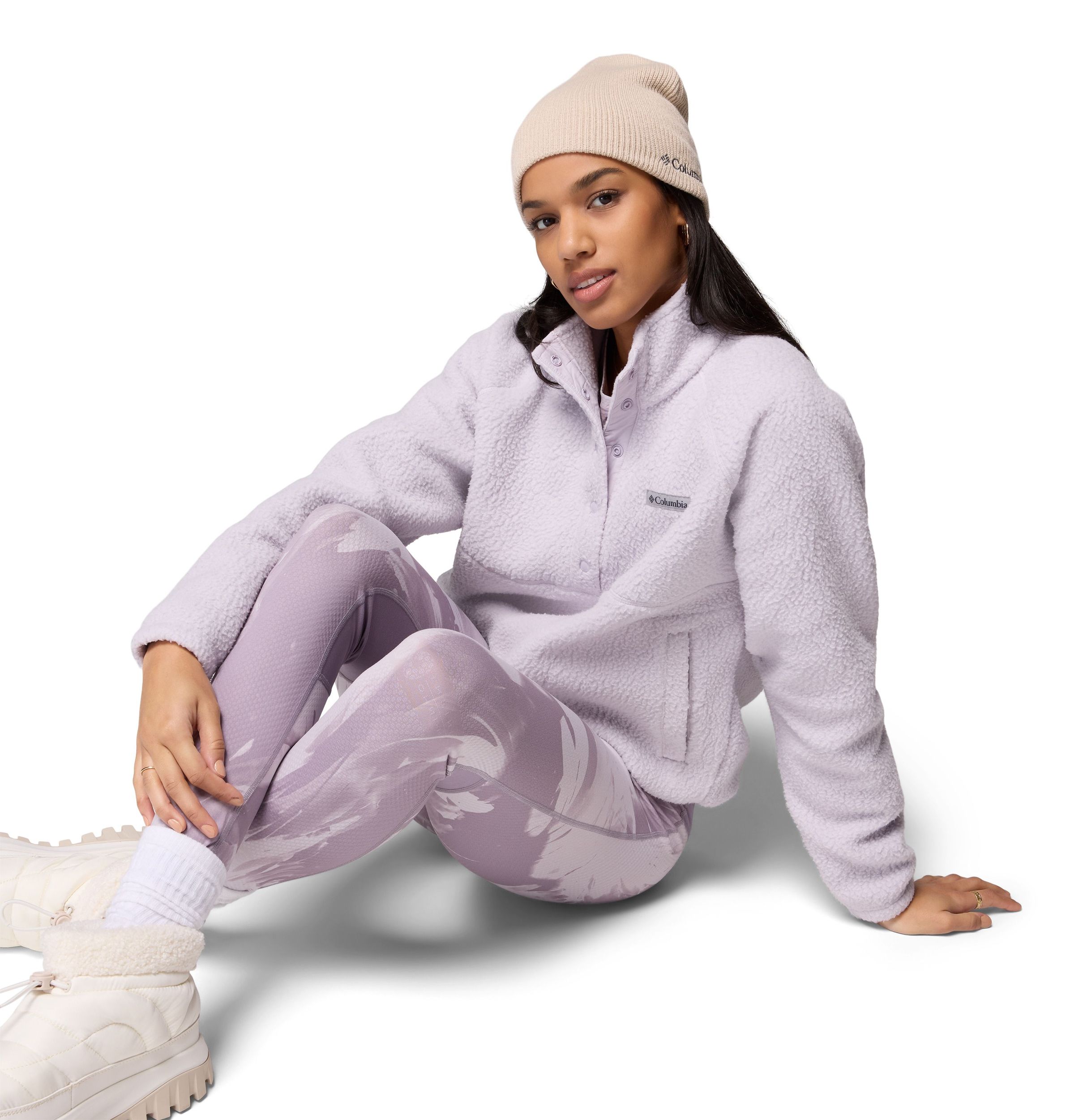 Columbia Women's Jasper Ridge Pebble Half-Snap Long Sleeve Fleece Top