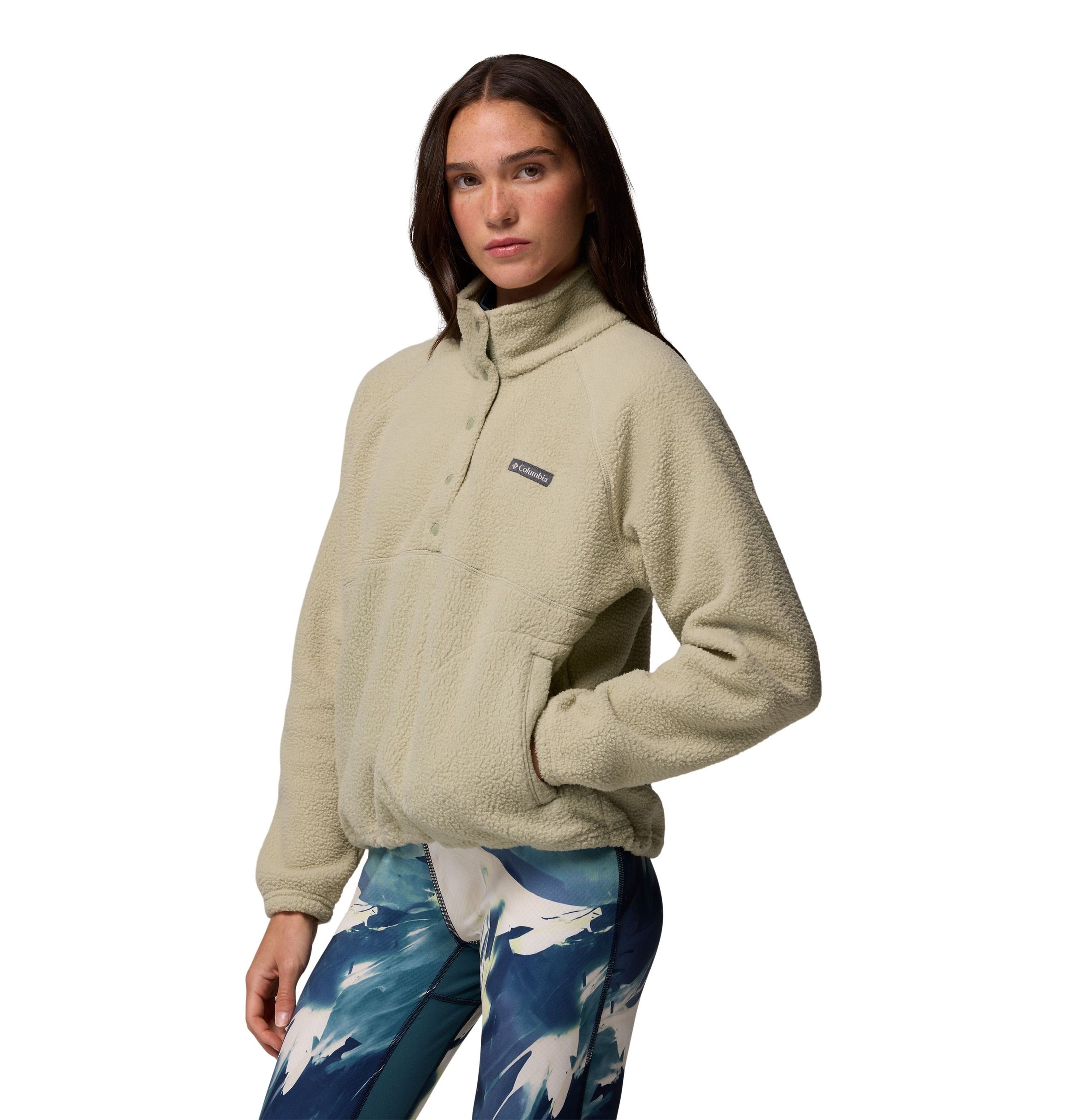 Columbia Women's Jasper Ridge Pebble Half-Snap Long Sleeve Fleece Top