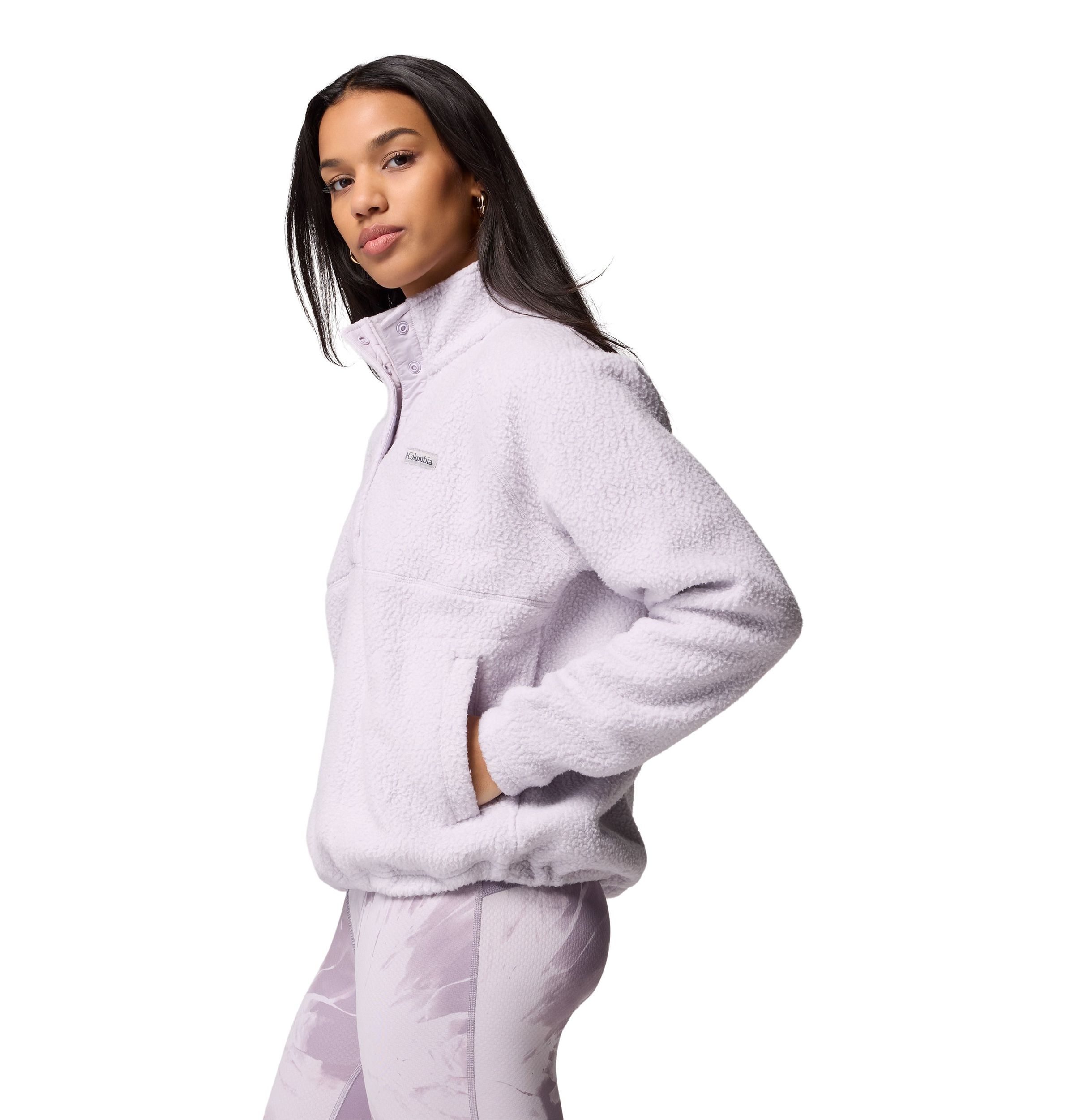 Columbia Women's Jasper Ridge Pebble Half-Snap Long Sleeve Fleece Top