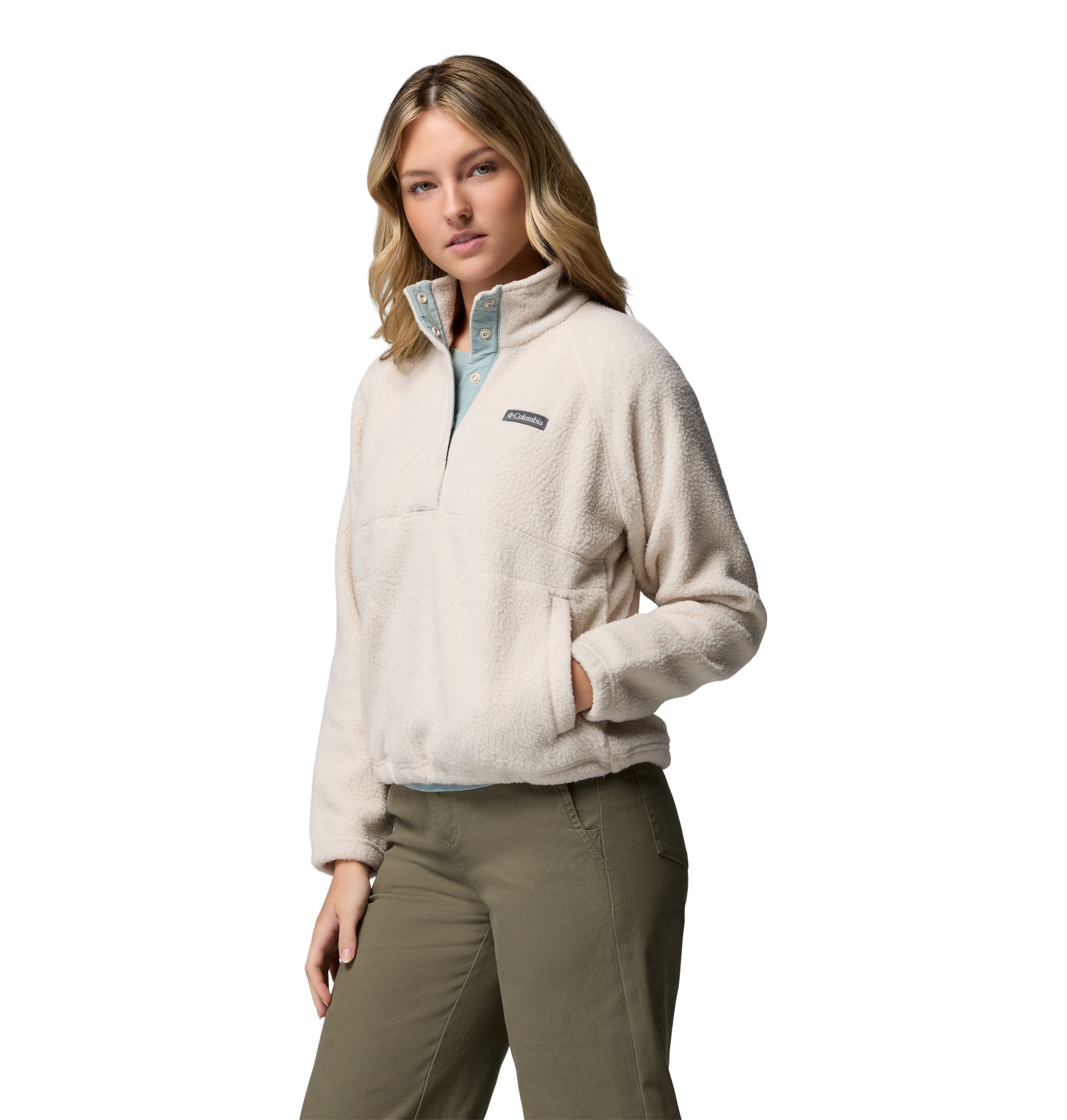 Columbia Women's Jasper Ridge Pebble Half-Snap Long Sleeve Fleece Top