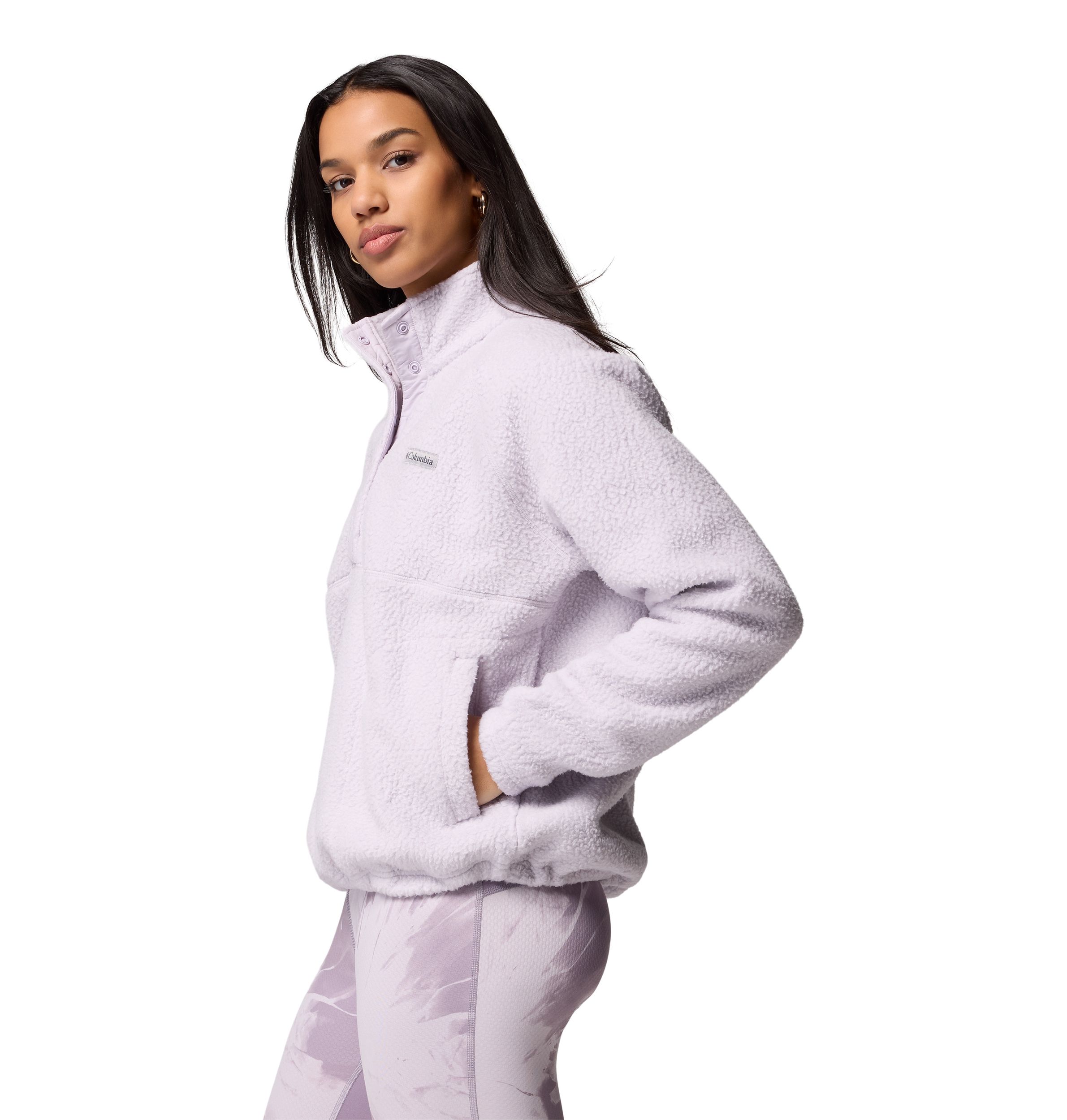 Columbia Women's Jasper Ridge Pebble Half-Snap Long Sleeve Fleece Top