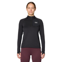 Mountain Hardwear Women's First Up 1/2 Zip Pullover Long Sleeve Top Front_Flat