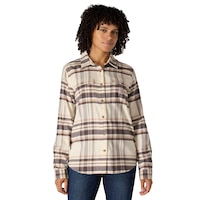 Carhartt Women's TENCEL™ Relaxed Fit Long Sleeve Flannel Shirt Front_Flat