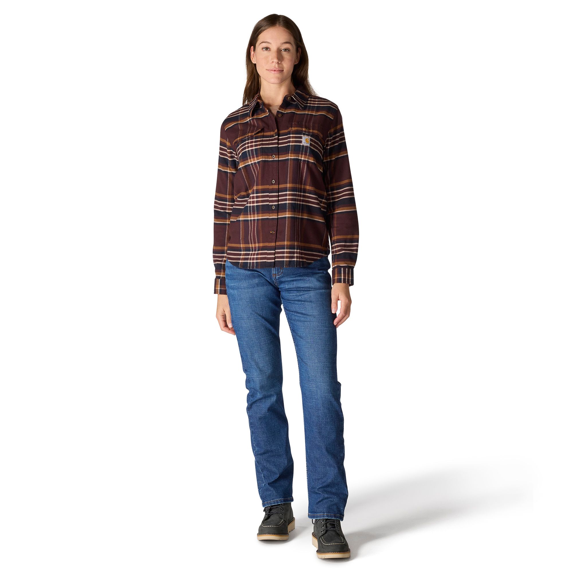Carhartt Women's Tencel™ Relaxed Fit Long Sleeve Flannel Shirt