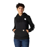 Carhartt Women's Relaxed Fit Logo Graphic Hoodie Front_Angled_Left