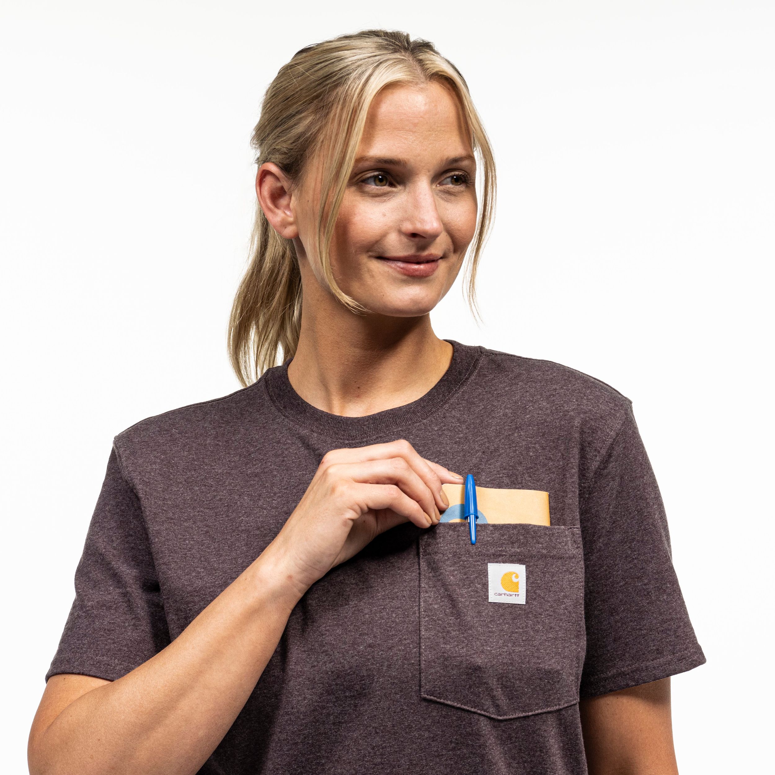 Carhartt Women's Heavyweight Pocket Crewneck Work T-Shirt