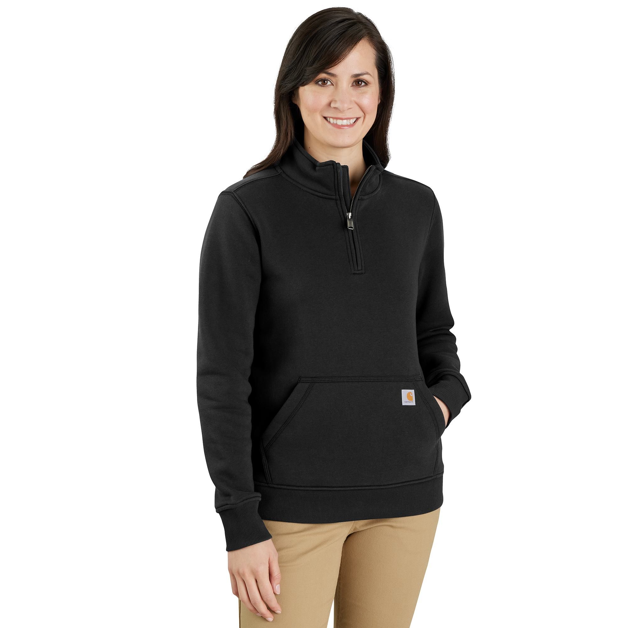 Carhartt Women's Relaxed Fit Mock Neck 1/4 Zip Sweater