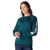 Carhartt Women's Graphic Sweatshirt Front_Angled_Left