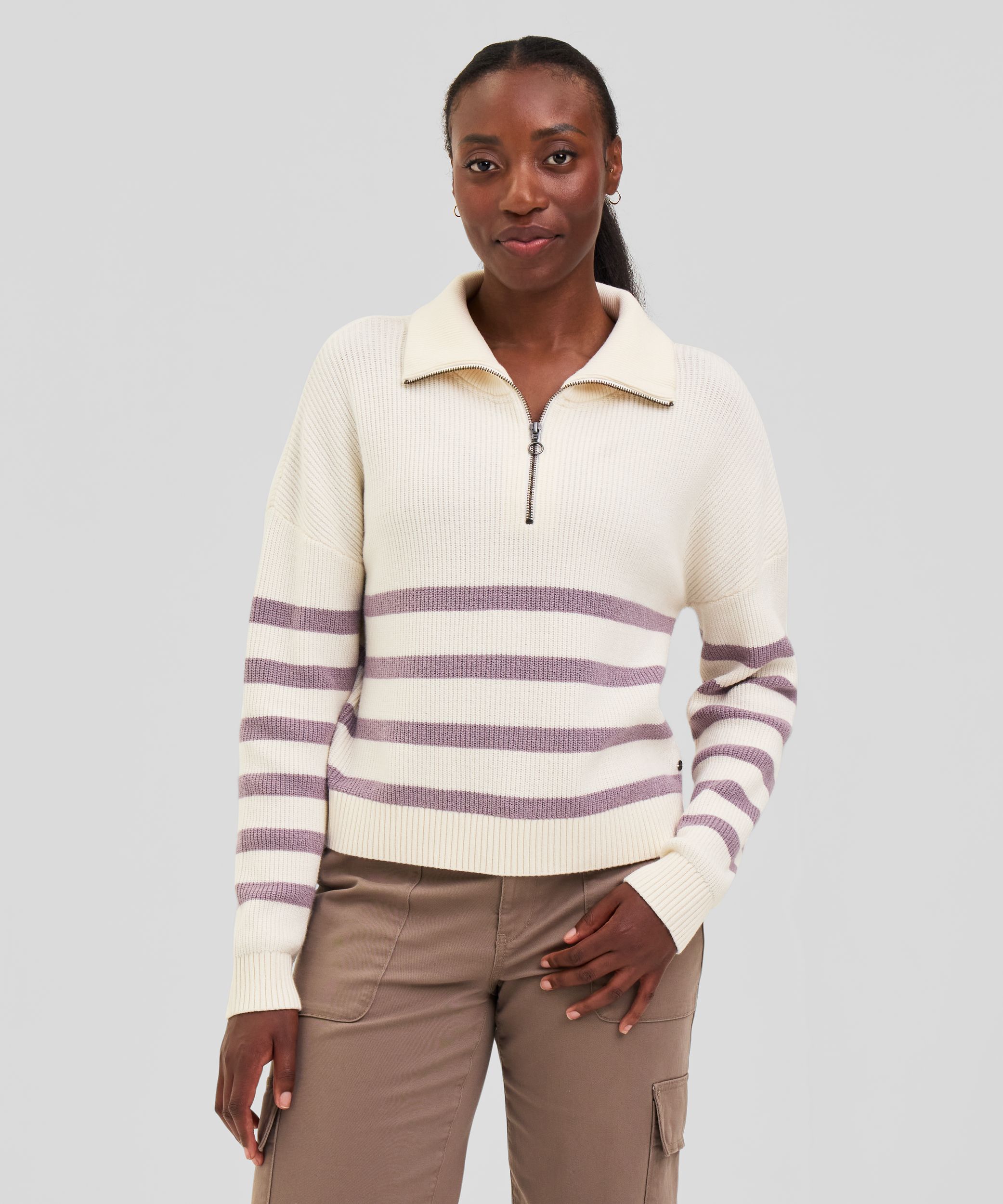 Ripzone Women's Eliza Knitted 1/4 Zip Quarter Sweater
