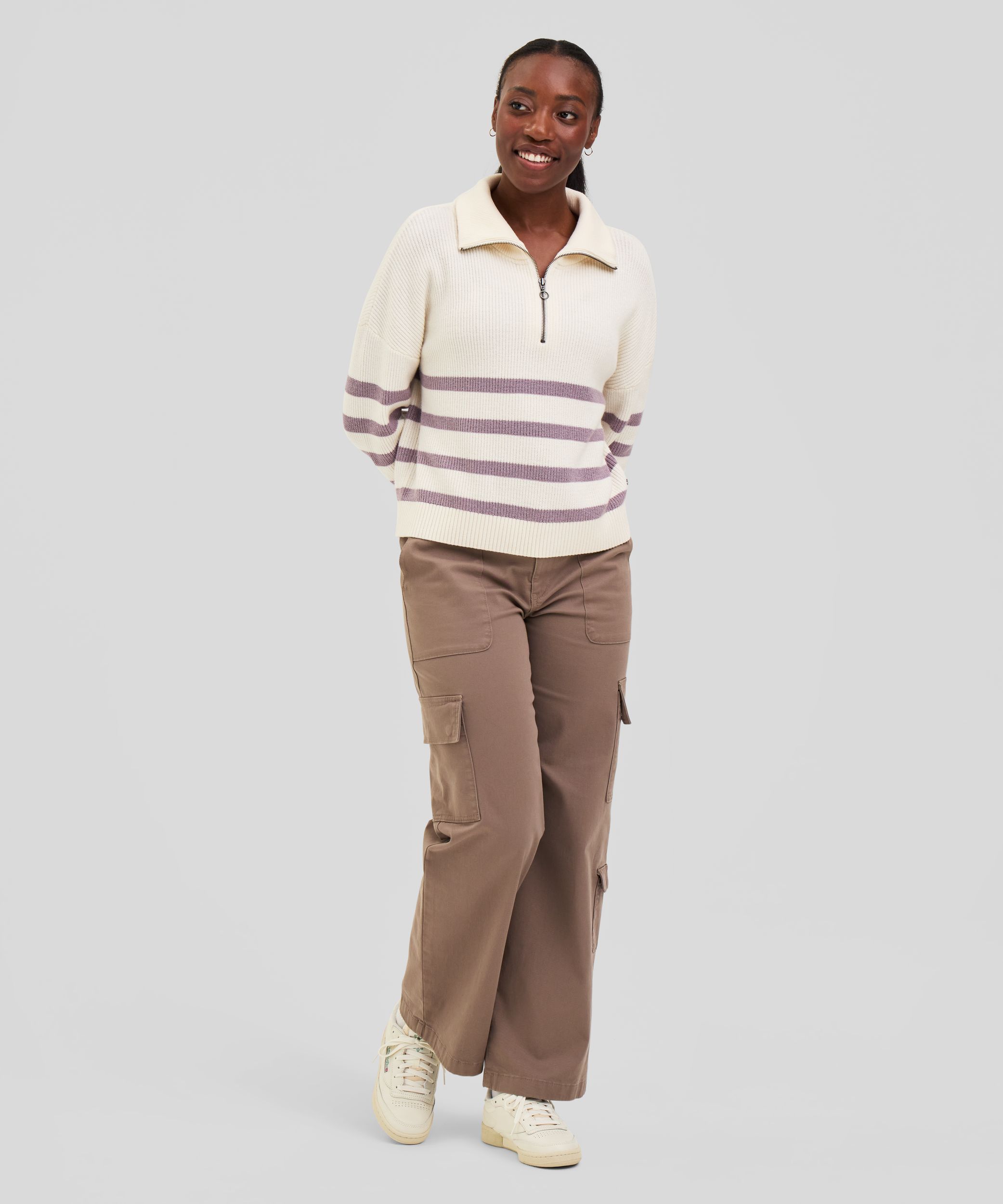 Ripzone Women's Eliza Knitted 1/4 Zip Quarter Sweater