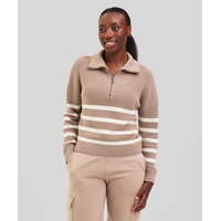Ripzone Women's Eliza Knitted 1/4 Zip Quarter Sweater