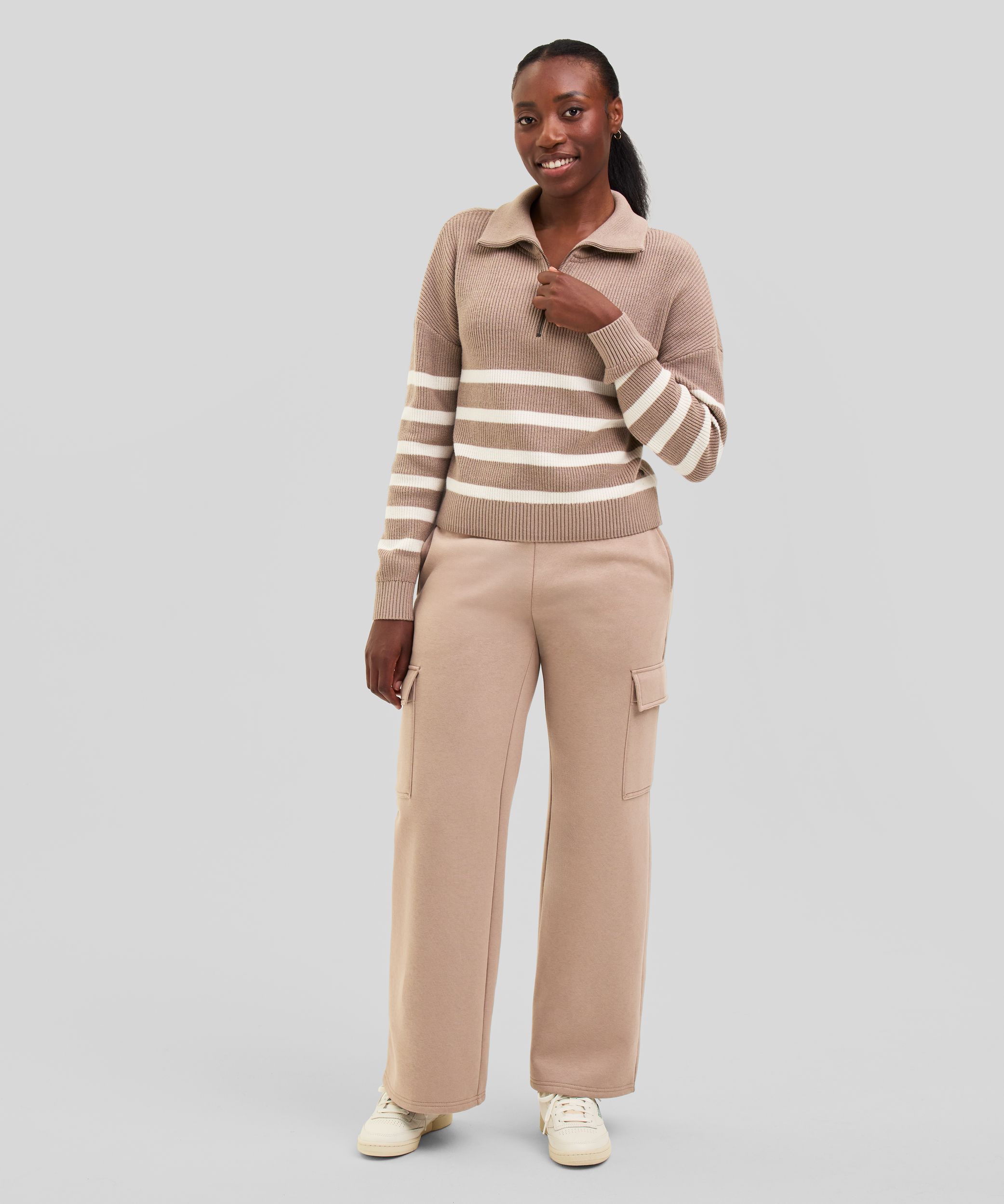 Ripzone Women's Eliza Knitted 1/4 Zip Quarter Sweater