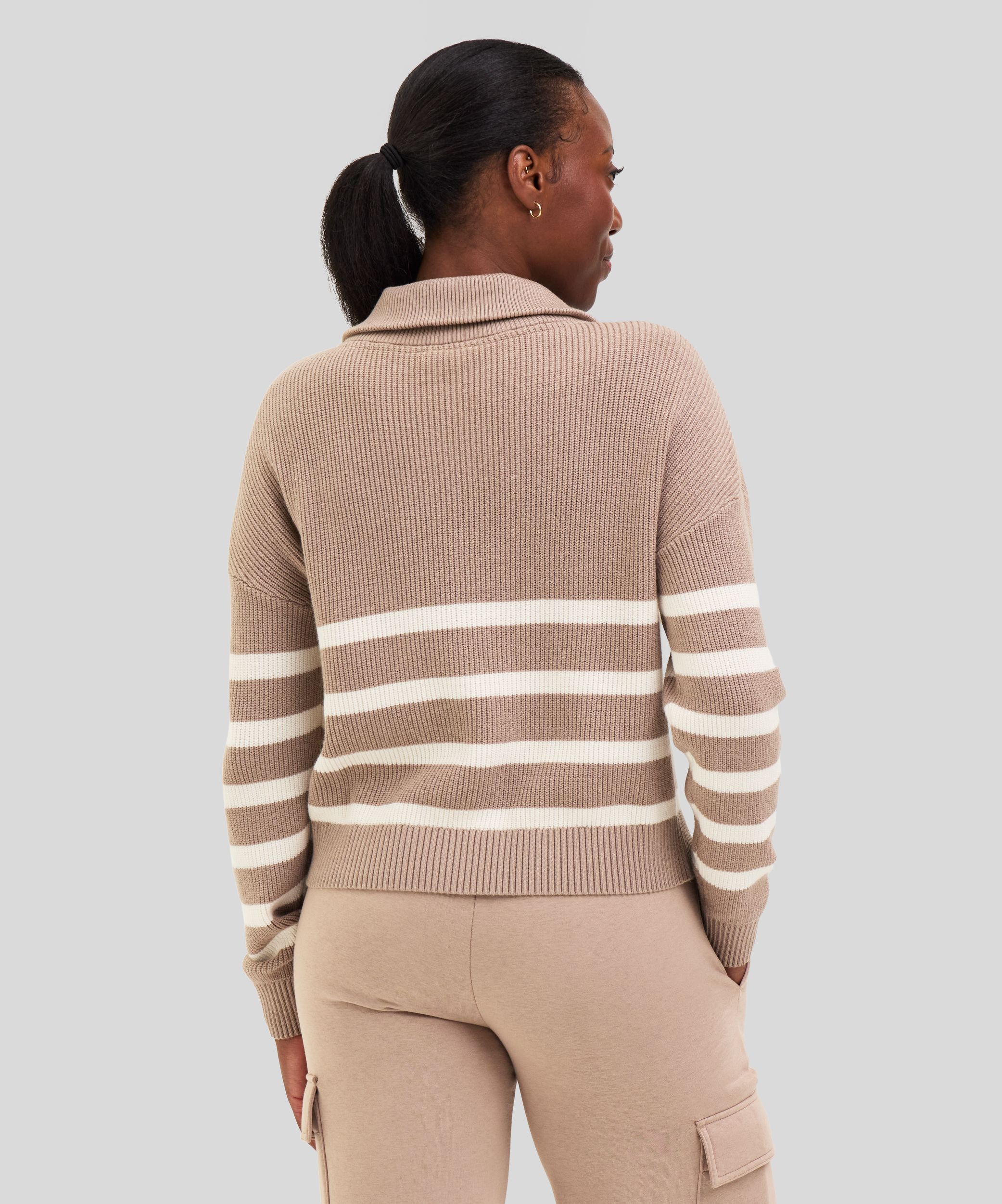 Ripzone Women's Eliza Knitted 1/4 Zip Quarter Sweater