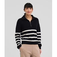 Ripzone Women's Eliza Knitted 1/4 Zip Quarter Sweater Front_Flat