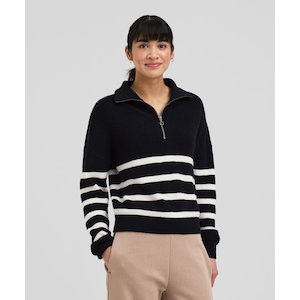 Ripzone Women's Eliza Knitted 1/4 Zip Quarter Sweater