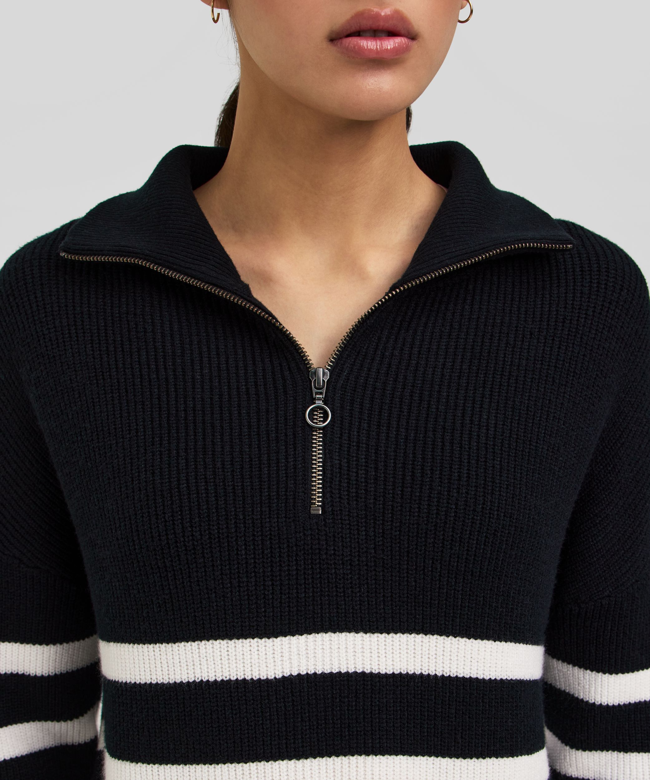 Ripzone Women's Eliza Knitted 1/4 Zip Quarter Sweater