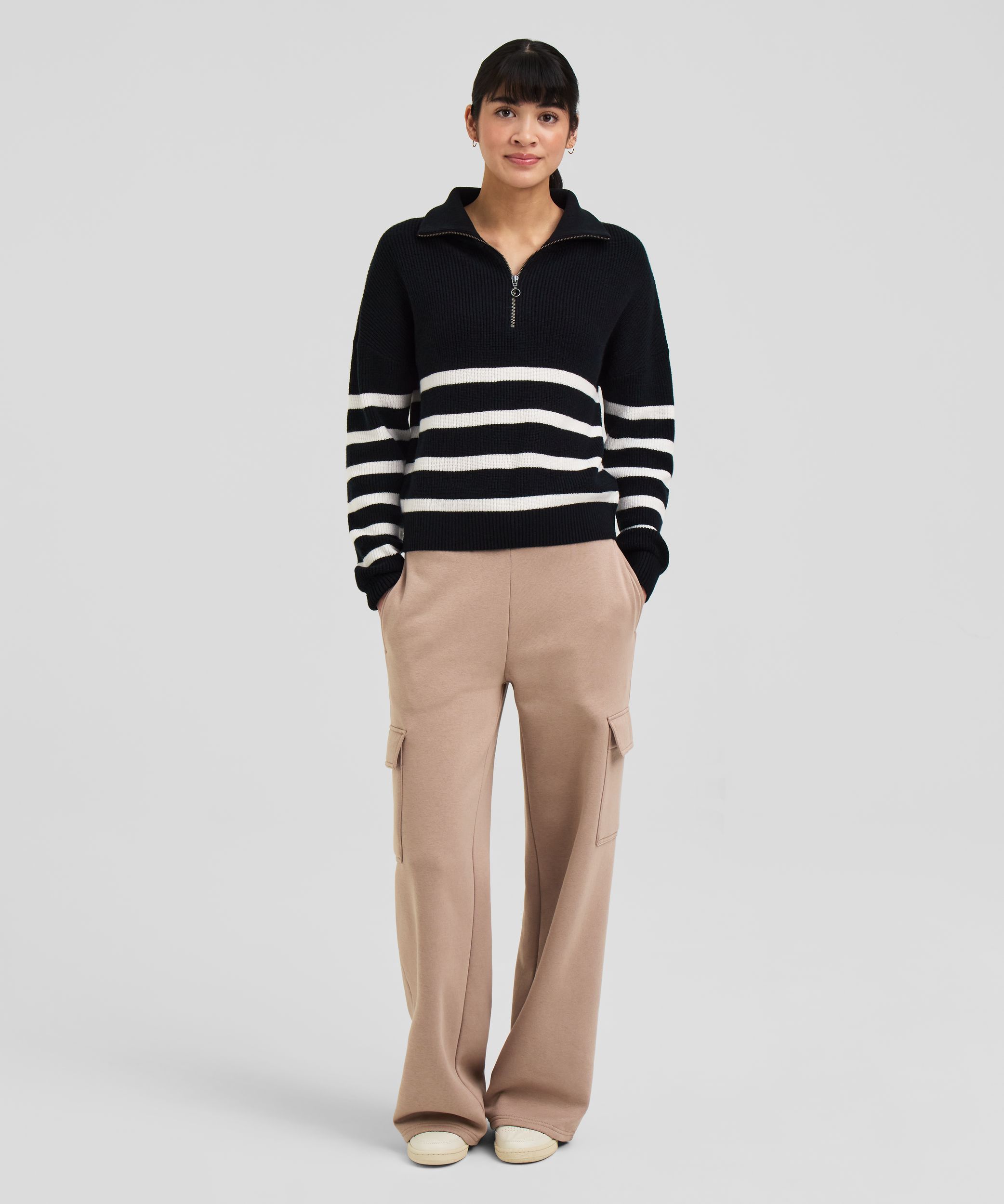 Ripzone Women's Eliza Knitted 1/4 Zip Quarter Sweater