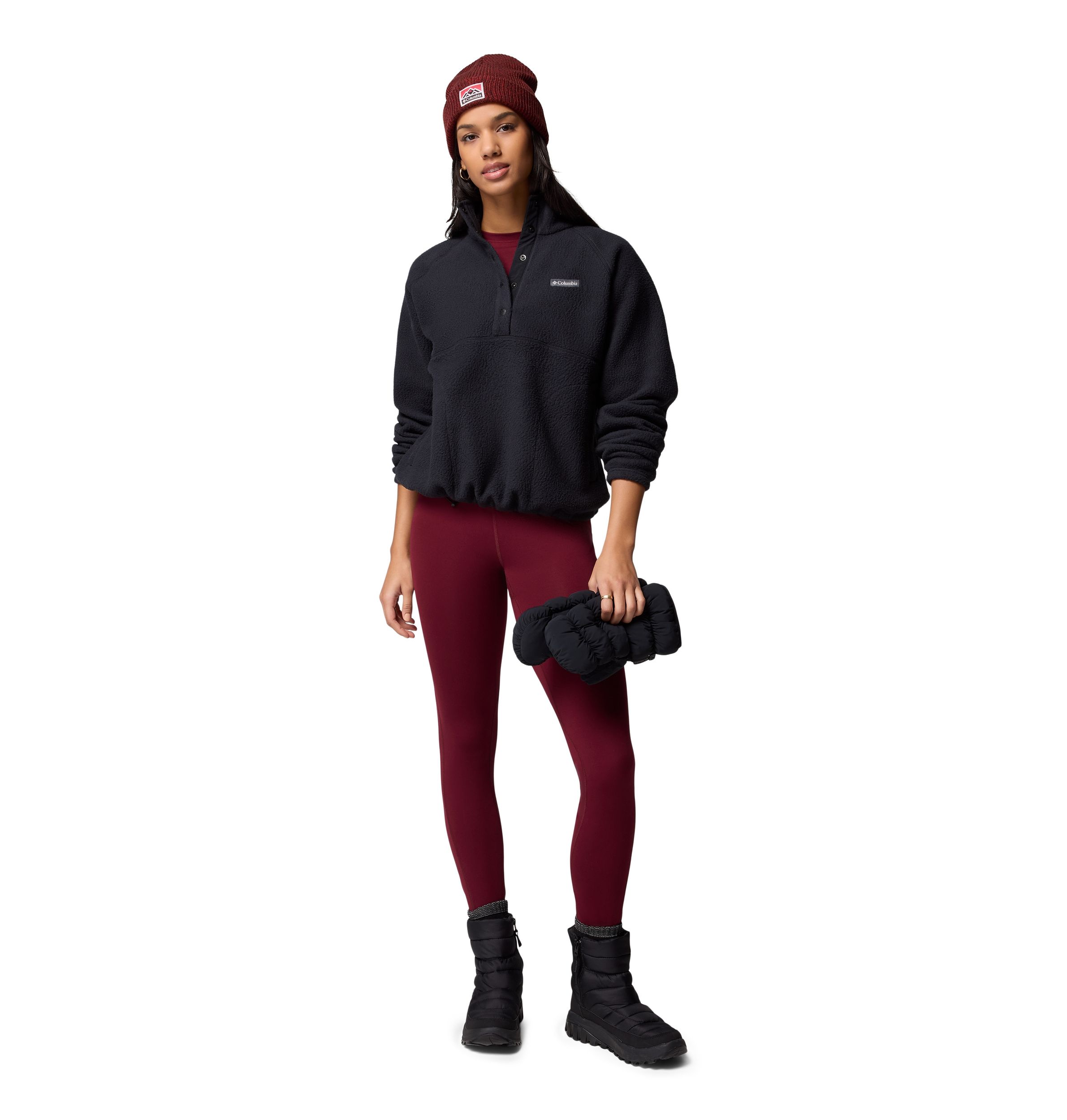 Columbia Women's Jasper Ridge Pebble Half-Snap Long Sleeve Fleece Top