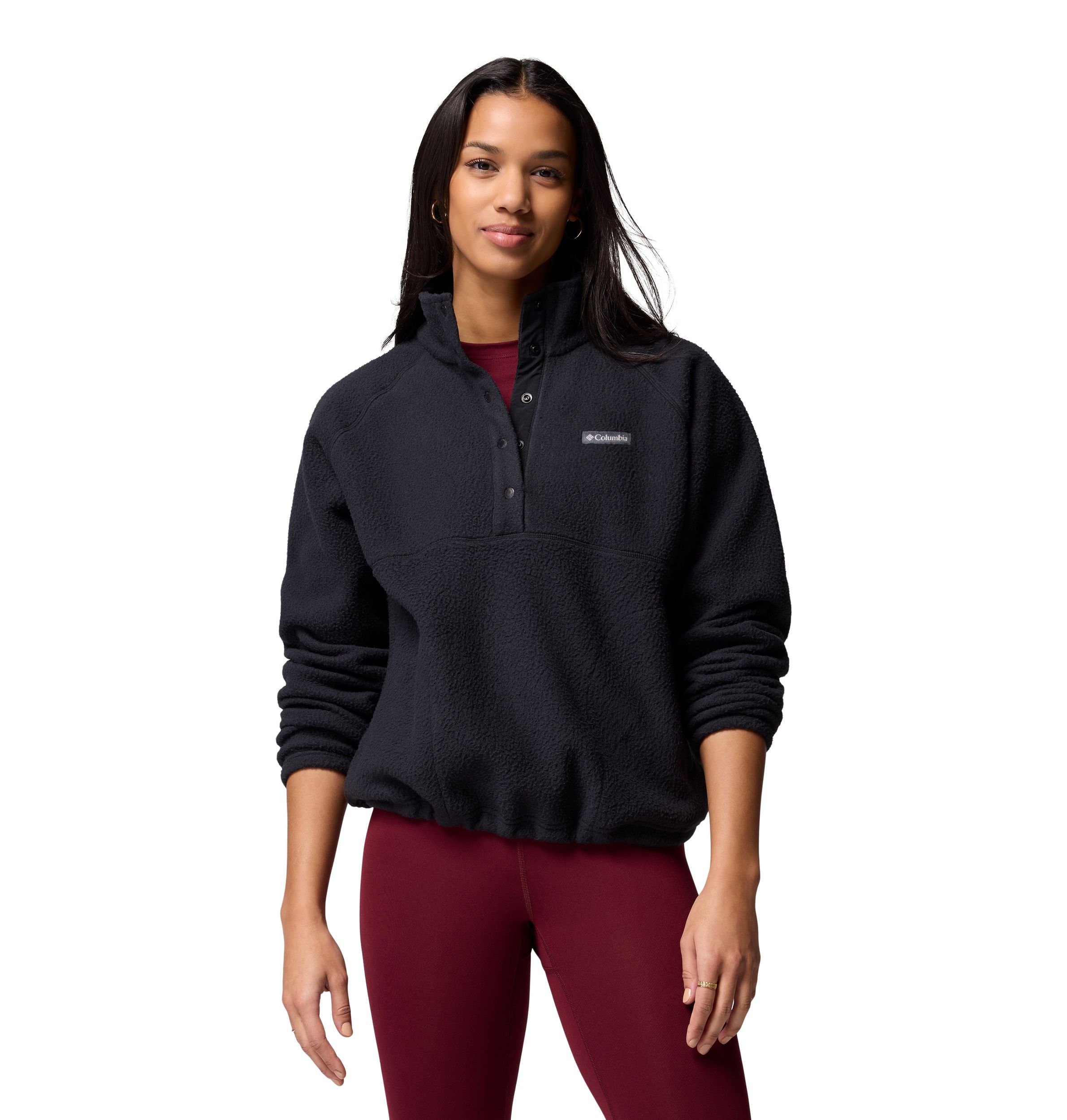 Columbia Women's Jasper Ridge Pebble Half-Snap Long Sleeve Fleece Top