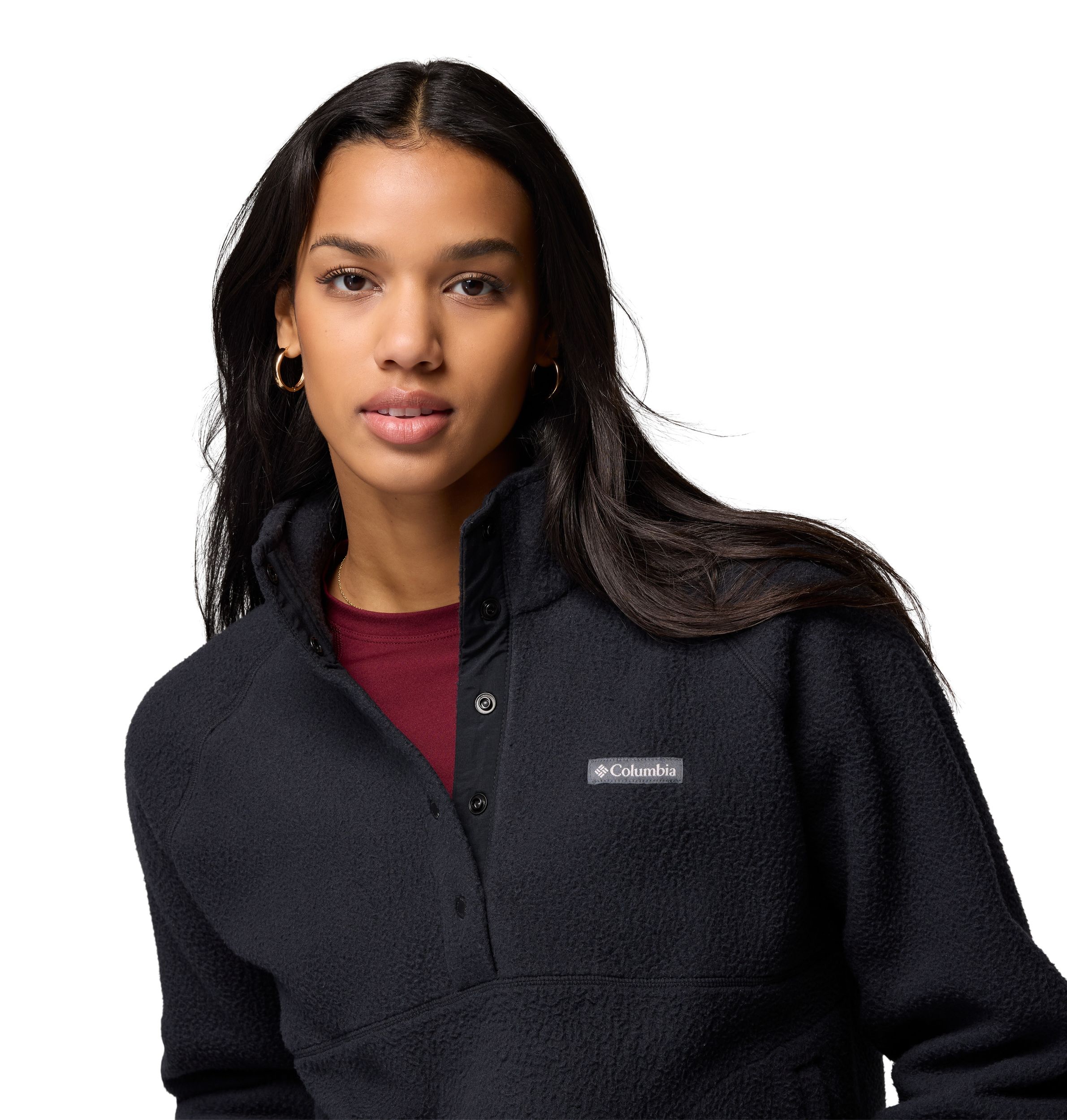 Columbia Women's Jasper Ridge Pebble Half-Snap Long Sleeve Fleece Top