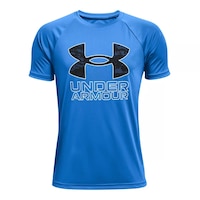 Under Armour Boys' Hybrid Print Fill Logo T Shirt Front_Flat