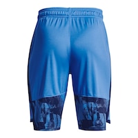 Under Armour Boys' Stunt 3.0 Printed Shorts, Kids', Athletic, Elastic Waistband, Pockets Back_Flat