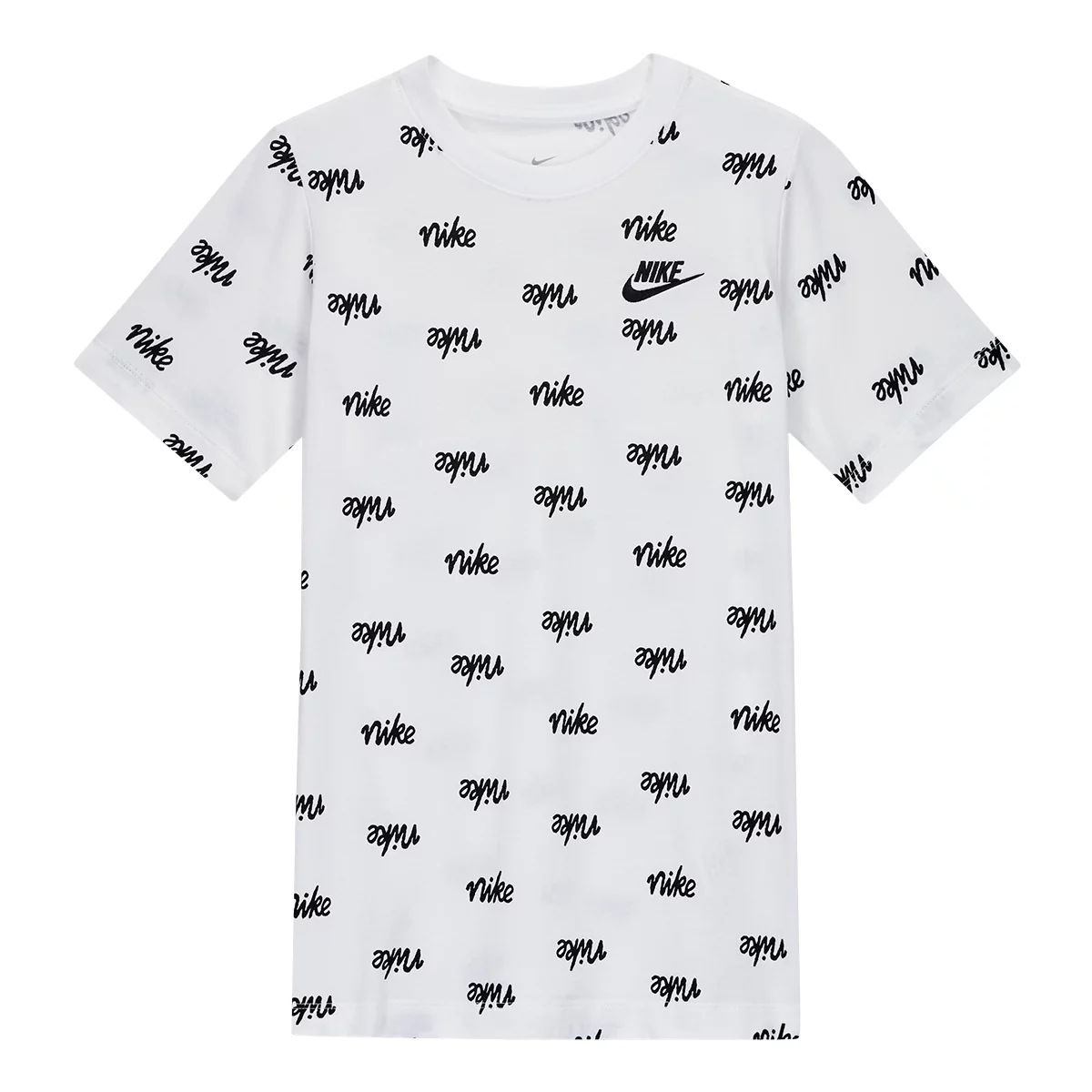 Nike Sportswear Boys' Script All Over Print T Shirt
