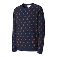 Ripzone Boys' Cariboo All Over Print Graphic Sweatshirt, Kids, Crewneck, Cotton, Graphic Front_Angled_Left