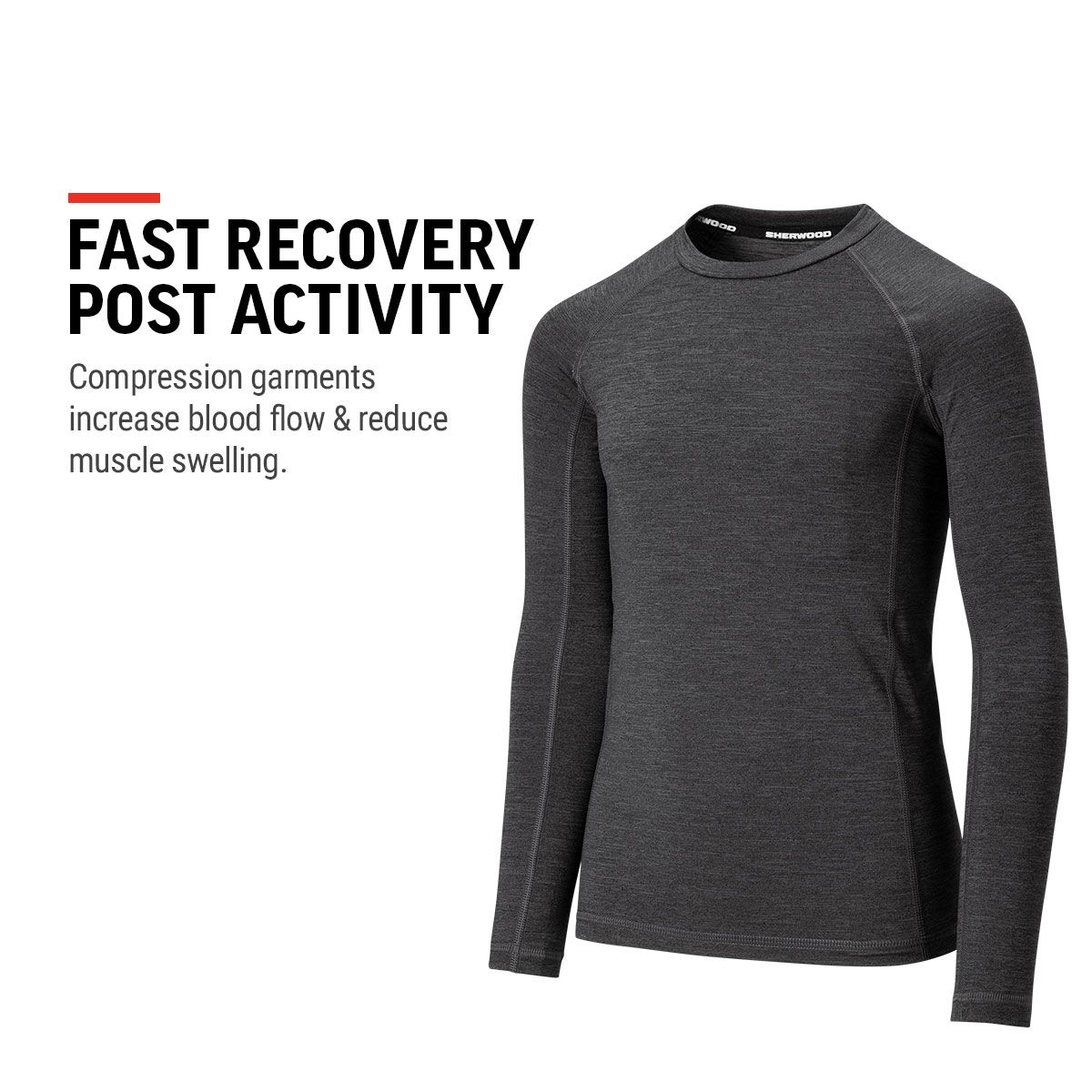 Sherwood Boys' Compression Long Sleeve Shirt