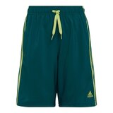 adidas Boys' 3-Stripe Woven Shorts, Kids', Mesh, Elastic Waistband, Pockets Front_Flat