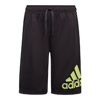 adidas Boys' Sports Brand Love Shorts, Kids', Athletic, Elastic Waistband, Pockets Front_Flat