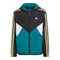 adidas Boys' Colourblock Windbreaker Jacket Front_Flat