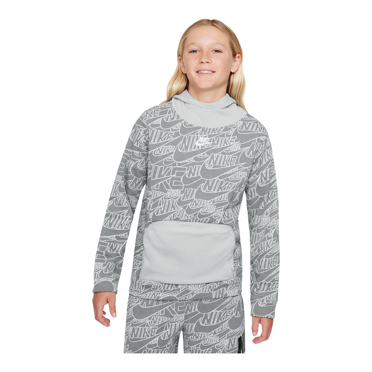 Nike Sportswear Boys' Read All Over Print Hoodie, Kids', Pullover, Lightweight