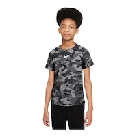 Nike Pro Boys' Dri-FIT All Over Print T Shirt, Kids, Quick Dry Front_Three_Fourths_Angled_Left