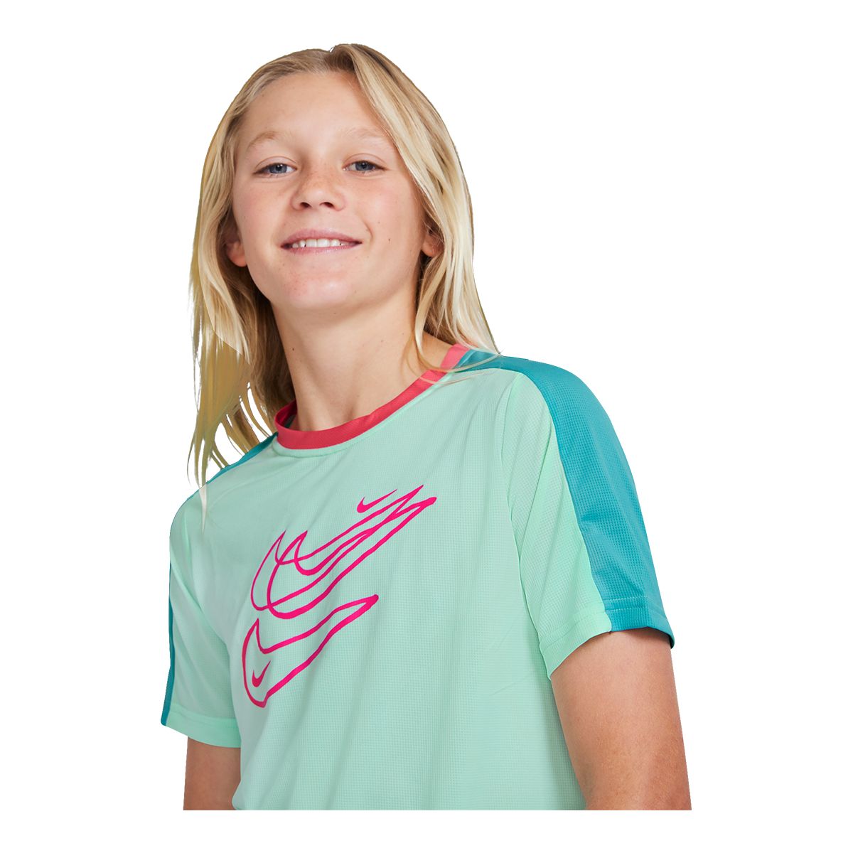 Nike Boys' Dri-FIT Performance HBR T Shirt, Kids, Crewneck, Athletic