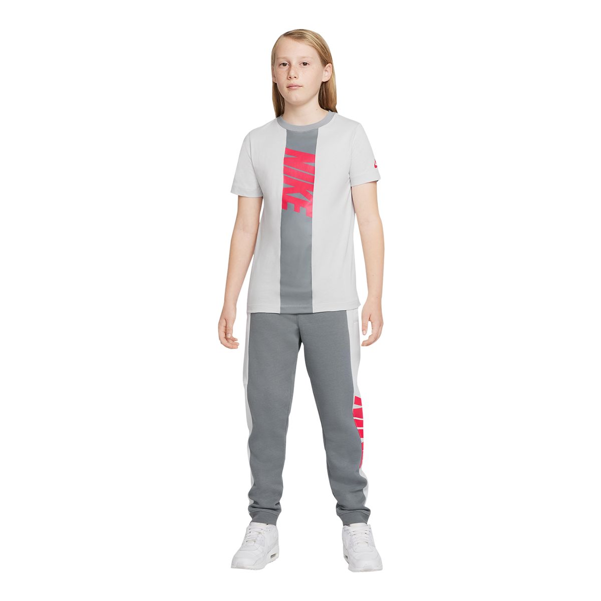 Nike Sportswear Boys' Amplify T Shirt, Kids', Crewneck, Cotton, Graphic