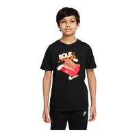 Nike Sportswear Boys' Sole Food T Shirt, Kids', Crewneck, Cotton, Athletic, Graphic Front_Flat