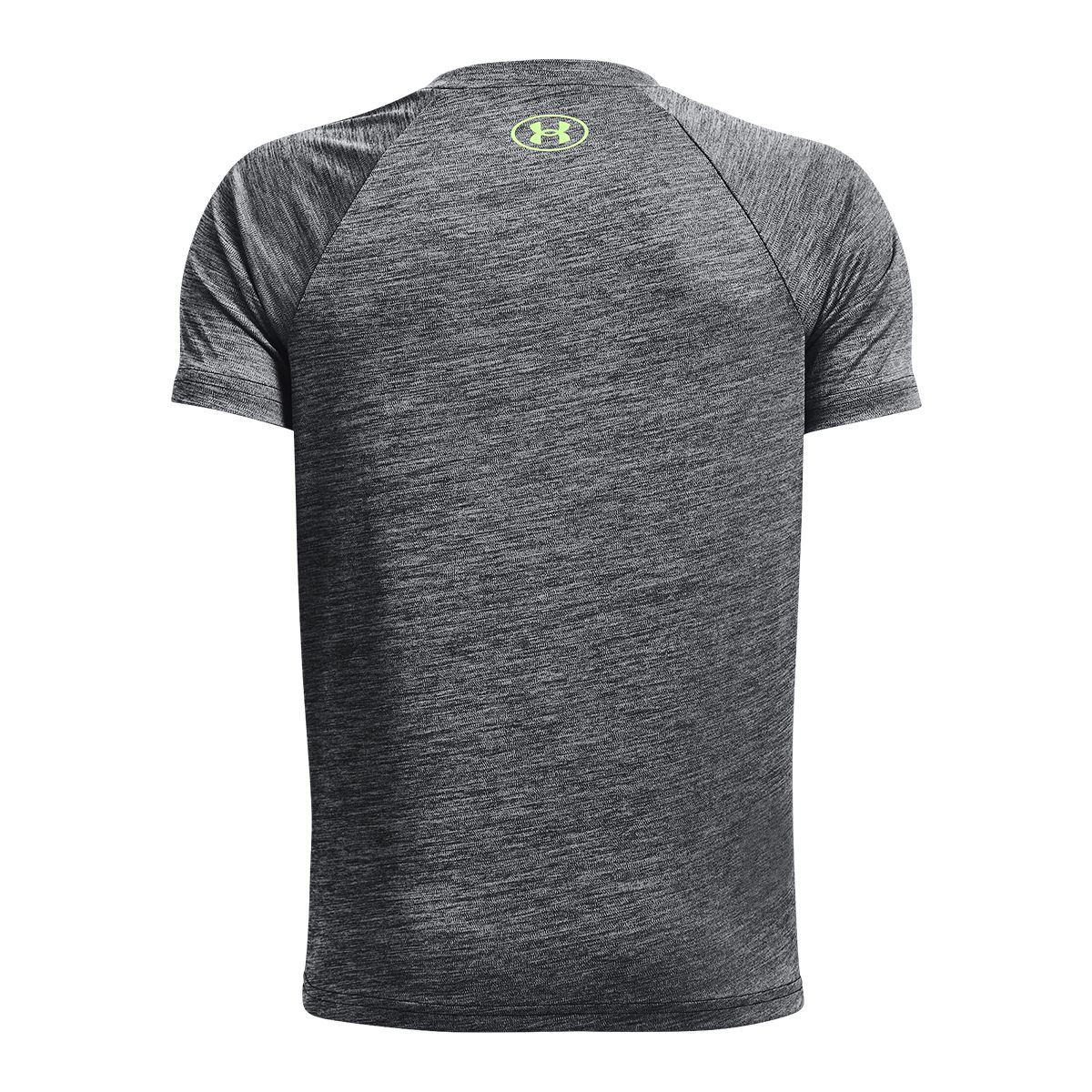 Under Armour Boys' Tech Split Logo Hybrid T Shirt, Kids, Crewneck, Quick Dry